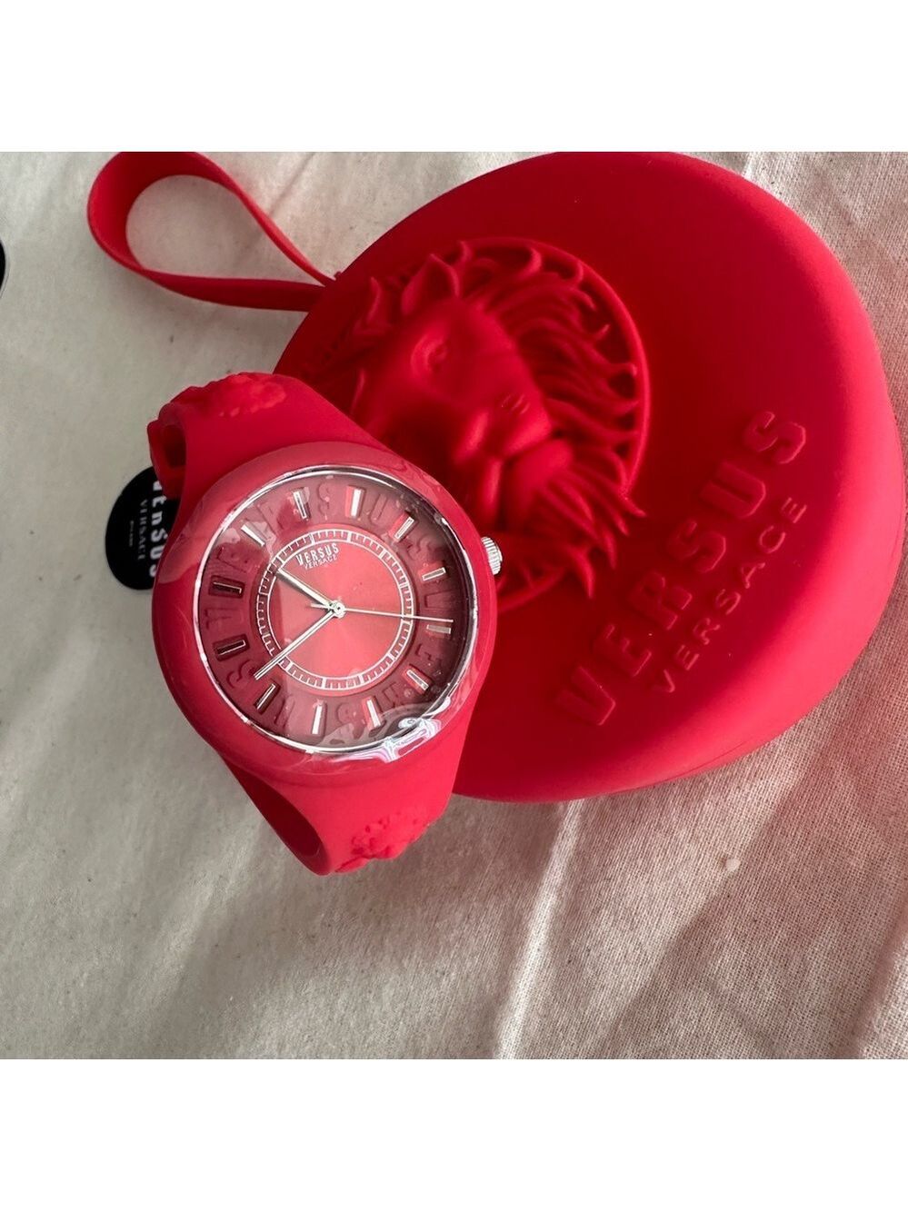 New versus Versace crystal silicone strap watch 39mm